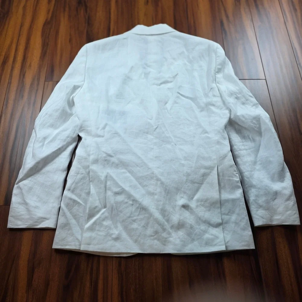 Tommy Hilfiger Mens 38R White 100% Linen 2-Button Blazer Sport Coat New